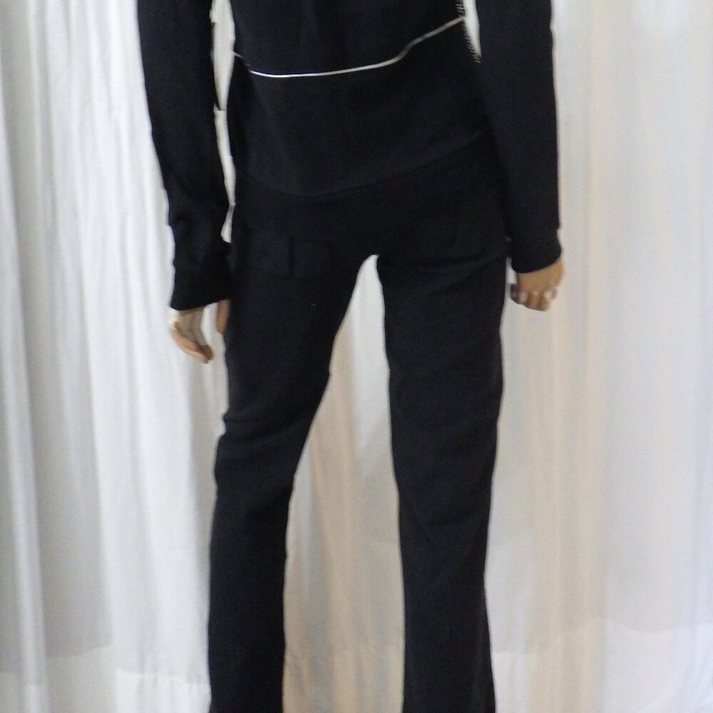 NWT BCBG sz SMALL MED LG XL 95% cotton TEAL BLK COLORBLOCK STUDDED 2PC TRACKSUIT - Picture 13 of 14